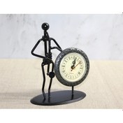 Resim Metal Saatli Saksafon Çalan Müzisyen Alk4335 - 9066925116883ynt 