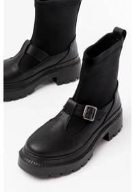 Resim 236-2034 Siyah Streç Günlük Kadın Bot Çok Renkli 