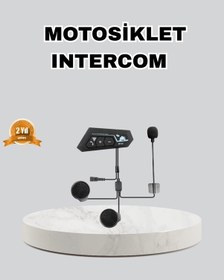 Resim Motosiklet Kaskı İçin Bluetooth Kulaklık Kablosuz, Mikrofonlu, Gürültü Azaltmalı Bt22 