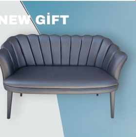 Resim Garden House Siyah Deri Gold Metal Ayaklı Papatya Ofis Koltuk Takımı Misafir Koltuğu Berjer Ms051 Çok Renkli 