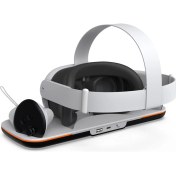 Resim Sunshinee Meta Quest3 Vr Kulaklık Şarj Ünitesi ile Uyumlu Meta Quest3 Tutma Kolu Temas Tipi Çok Fonksiyonlu Kullanışlı Kızak Şarj Cihazı (Yurt Dışından) 