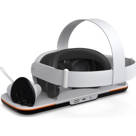 Resim Sunshinee Meta Quest3 Vr Kulaklık Şarj Ünitesi ile Uyumlu Meta Quest3 Tutma Kolu Temas Tipi Çok Fonksiyonlu Kullanışlı Kızak Şarj Cihazı (Yurt Dışından) 