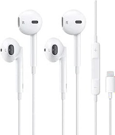 Resim 2 paket Light^ing kablolu kulaklık kulaklık kulaklık dahili mikrofon Apple iPhone 14/13/12/11 Pro Max Mini Xs/XR/X/7/8 Plus ile uyumlu 