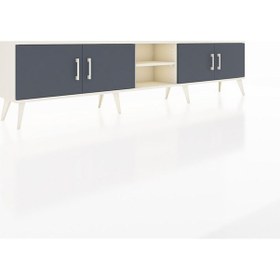 Resim Arges Tv Ünitesi 3 Raflı 4 Kapaklı 220x30x51 Aytaşı-antrasit/aytaşı Antrasıt/aytası - Aytası 