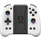 Resim Sinuoshop Linyuvo Beyaz Rgb Aydınlatmalı Kablosuz Oyun Kumandası, 6 Eksen Titreşimli Switch Uyumlu 