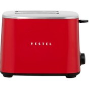 Resim VESTEL Retro Kırmızı Ekmek Kızartma Makinesi 
