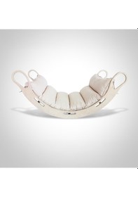 Resim Xl Montessori Ahşap Pikler Halkası Ve Bej Minder Bej 