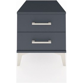 Resim Kronos Komodin 2 Çekmeceli 44x59x48 Antrasit-antrasit Antrasit 