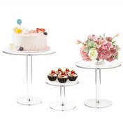 Resim 1/2/3 adet, Şık Şeffaf Akrilik Pasta Standları, Tatlılar ve Cupcake'ler için Göz Alıcı Sergi, Düğünler, Doğum Günleri ve Özel Etkinlikler için Mükemmel 
