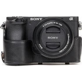 Resim MegaGear Sony Alpha A6500 (16-50 mm) Suni Deri Kamera Çantası 