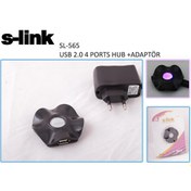 Resim S-link SL-565 4 Port 2.0 Adaptörlü Usb Çoklayıcı 