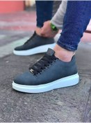 Resim WG Fashion Mp08 Bt Bağcıklı Ortopedik Yüksek/kalın Taban Erkek Sneaker Gri 