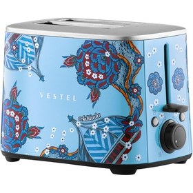 Resim Vestel X Aslı Filinta Retro Düş Mavisi Çini Ekmek Kızartma Makine 