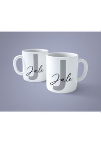 Resim Kişiye Özel J Harfi İsimli Baskılı Kupa Bardak 