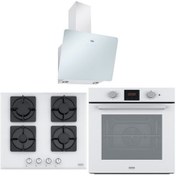 Resim Franke FSL 86 H WH - FHNS 604 4G WH C - PJ 615 V WH A/600 Beyaz Ankastre Set 