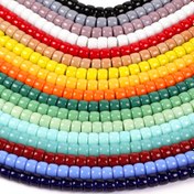 Resim Lomuine Cam Boncuklar Takı Yapımı İçin - 8x6mm Kova Şekli, Çeşitli Renkler, DIY El Sanatları Malzemeleri, Bileklik, Kolyeler, 15 İnç İp 