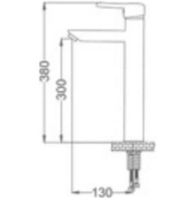 Resim Gms Zirve Uzun Yüksek 30 CM Çanak Lavabo Musluk Bataryası Zrv109 