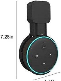 Resim Akıllı Ev Çıkışı Duvara Montaj Tutucu Standı, Hoparlör Duvara Montaj Tutucu Stand Askısı Amazon Dot 3. Nesil Siyah Için Minimalist Akıllı Hoparlör Braketi 