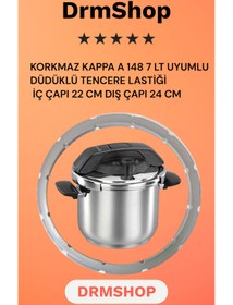 Resim shopdrm KORKMAZ KAPPA Düdüklü Tencere Lt Kapak Conta Lastiği iç 22 CM dış 24 CM 