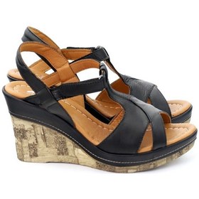 Resim Zyn 3017 Dolgu Topuk Kadin Sandalet Siyah - 37 Siyah 