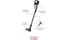 Resim Grundig 150W Motor Gücü 42 Dakika Çalışma Süresi LED Işıklı Şarjlı Dikey Süpürge Vcp 3930 