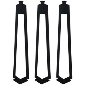 Resim 3'lü Dekoratif Metal Firkete Sehpa Ayağı (52 cm Yükseklik) 