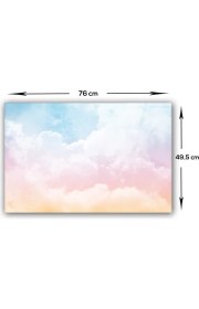 Resim Decorita Renkli Bulutlar | Cam Ocak Arkası Koruyucu | 49,5cm x 76cm 