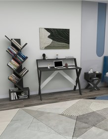 Resim Enda Home X Çalışma Odası Seti Çalışma Masası Kitaplık Komodin Çalışma Masası Kitaplık Seti 