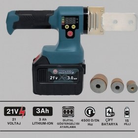 Resim MUR-CEL Murcell 21V 3.0 Ah Çift Bataryalı 15 Pilli Plastik Pprc Pvc Boru Kaynak Makinesi 