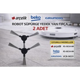 Resim Arçelik Rs 8034HM Robot Süpürge Orijinal 2 Li Yan Fırça 
