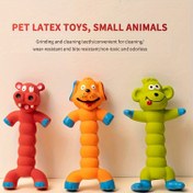 Resim Köpek Sesli Oyuncak Teddy, Dişleri Öğütme İçin Latex Çiğneme Evcil Hayvan Malzemeleri, Kendi Kendine Eğlenceli Köpek Oyuncak 
