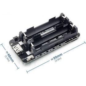 Resim 2x 18650 Pil Şarj Kartı V8 Battery Shield Lityum Li-on Powerbank 