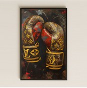 Resim Lüks Boks Eldiveni Temalı Şeffaf Pleksi Tablo 