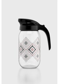 Resim Renga Beluga Desenli 1000 Ml Siyah Kapaklı Cam Sürahi 112027 