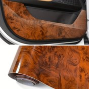 Resim Araba İçin PVC Ahşap Tahıl Vinil Kaplama Rulosu, Çizilmeye Dayanıklı Otomotiv Kontrol Paneli Kapı Kapağı Kendin Yap Filmi, 1 Rulo (30cm x 100cm/11.81" x 39.37") Dekoratif Yapışkan Sticker Levha 