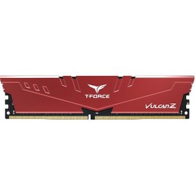 Resim T-Force Vulcan Z Red TLZRD416G3200HC16F01 16 GB (1x16 GB) 3200 MHz CL16 DDR4 Gaming RAM 