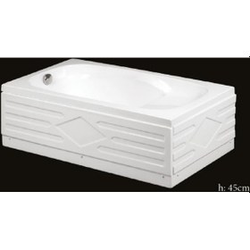 Resim Alika 130 x 75 CM Dikdörtgen Panelli Oturmalı Küvet 