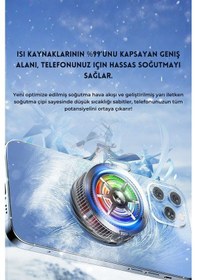 Resim Manyetik Mıknatıslı Telefon Soğutucu Radyatörlü Fan 