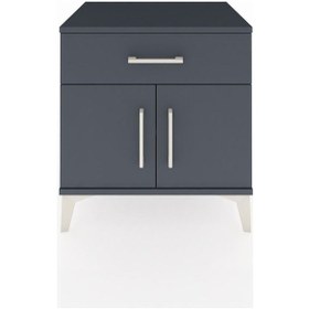 Resim Hyperion Komodin Tek Raflı Tek Çekmeceli 2 Kapaklı 60x44x64 Antrasit-antrasit Antrasit 