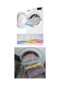 Resim 3&amp 39 Lü Çamaşır Yıkama Filesi Set Renkli Fermuarlı Pratik Çamaşır Yıkama Filesi Seti 3 Boy Renkli 