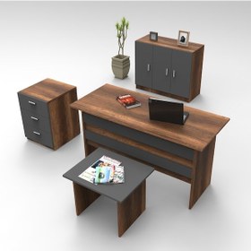 Resim Robinhome Robin Home Verona Abce Ofis Büro Masa Takımı Barok-Gri 