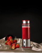 Resim St Morritz Cook&Eat Blender - Şarj Edilebilir Blender - 450 ML - Gümüş-Kırmızı 