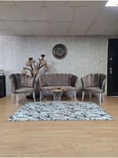 Resim SEVİNÇ MOBİLYA Beyaz Boyalı Tel Ayak Papatya Çay Seti Koltuk Takımı , Çay Seti , Papatya Çay Seti , Koltuk Takımı 