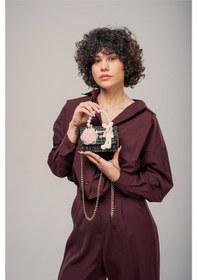 Resim Siyah Beyaz Kadın El Ve Omuz Çantası 17944 Siyah-beyaz Siyah - Beyaz 