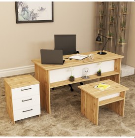 Resim KALENDER DEKOR MERKÜR-1-2-3 OFİS BÜRO MASASI TAKIMI MRK02 