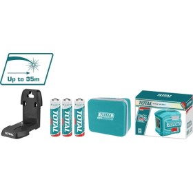 Resim Total TLL156601 Yeşil Çizgi Lazer Terazi Seviyesi 35M Dayanıklı Hassas Ölçüm Taşıma Çantalı Model 