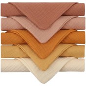 Resim Prosperlink 5'li Yumuşak Emici Gazlı Bebek Havlusu - Banyo Ve Besleme İçin Turuncu 