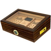 Resim Lubinski Camlı İspanyol Sedir Humidor Puro Kutusu Ceviz 100s Humidor