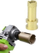 Resim Depolife Mermer Granit Fayans Beton Delme Pancı 8mm Sarı Elmas Karot Vakum Kaynaklı Elmas Karot Sondaj Ucu 