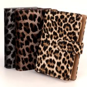 Resim QS A6 Leopar Desenli Bütçe Ciltli Fermuarlı Zarflar - Su Geçirmez Suni Deri Nakit Organizatör Planlayıcı, Manyetik Kapatma, Harcama Takibi & Tasarruf Hedefleri İçin, A6 Halkalı Ciltlere Uygun, Bütçe Ciltli Nakit Zarfları 